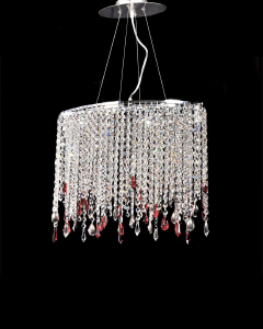 Подвесная хрустальная люстра Santosa Lumina Deco LDP 7051-4 CHR