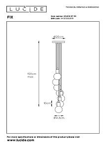 Светильник подвесной Lucide Fix Multiple 08408/07/30