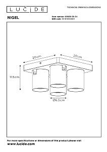 Светильник спот Lucide Nigel 09929/20/31