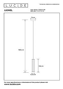 Светильник подвесной Lucide Lionel 73406/01/30