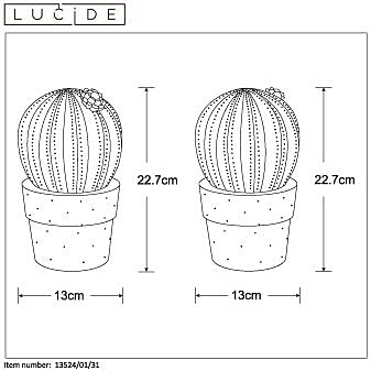 Декоративная лампа Lucide Cactus 13524/01/31