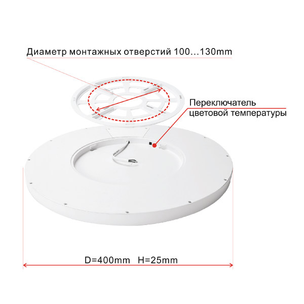 Потолочный светодиодный светильник Citilux Бейсик CL738320V