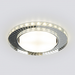 Встраиваемый светильник Elektrostandard 3033 GX53 CL/SL прозрачный/серебро