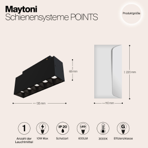 Трековый светильник Maytoni Points S35 TR014-2-10W3K-B
