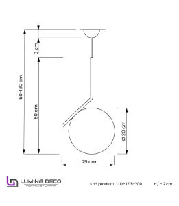 Светильник подвесной Lumina Deco Sorento LDP 1215-200 WT+GD