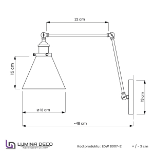 Настенное бра Lumina Deco Rubi LDW B007-2 MD