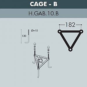 Столб фонарный уличный Fumagalli Globe 300 G30.157.S10.AXE27