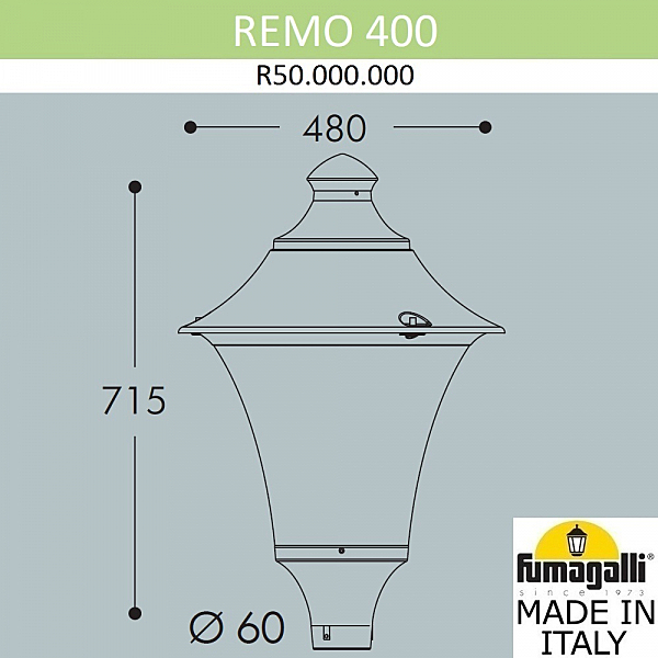 Консольный уличный светильник Fumagalli Remo R50.000.000.LXD6L