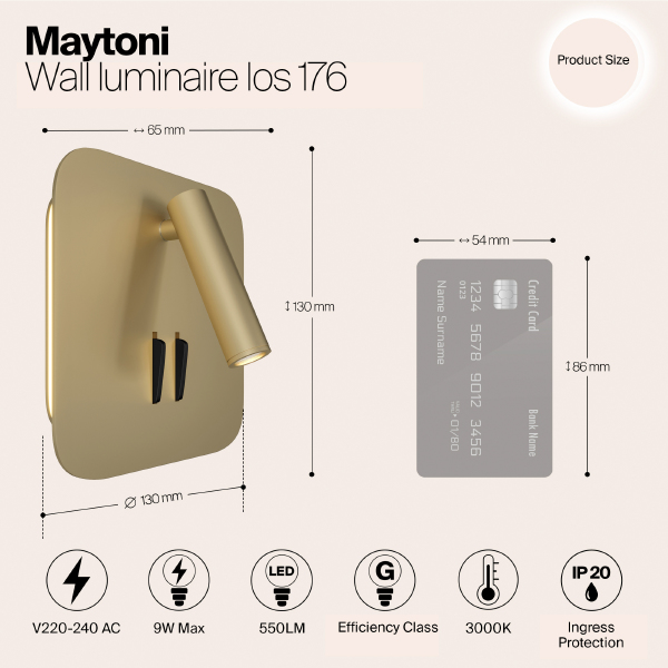 Настенное бра Maytoni Ios 176 C175-WL-01-6W-MG