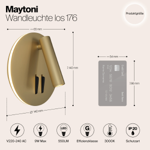 Настенное бра Maytoni Ios 176 C176-WL-01-6W-MG