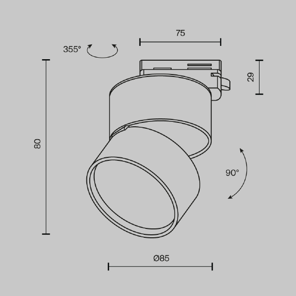 Трековый светильник Maytoni ONDA Unity TR007-1-12W3K-W