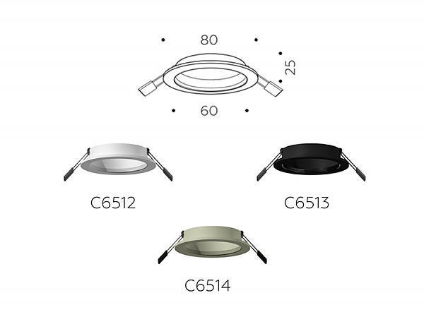 Корпус светильника встраиваемый для насадок D60mm Ambrella Diy Spot C6514