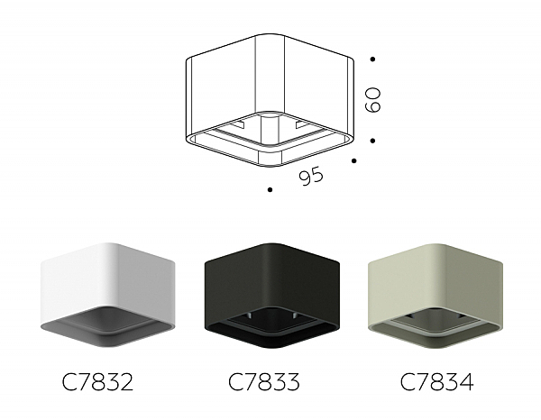 Корпус светильника накладной для насадок 70*70mm Ambrella Diy Spot C7833