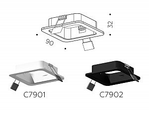 Корпус светильника встраиваемый для насадок 70*70mm Ambrella Diy Spot C7901