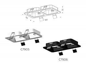 Корпус светильника встраиваемый для насадок 70*70mm Ambrella Diy Spot C7905