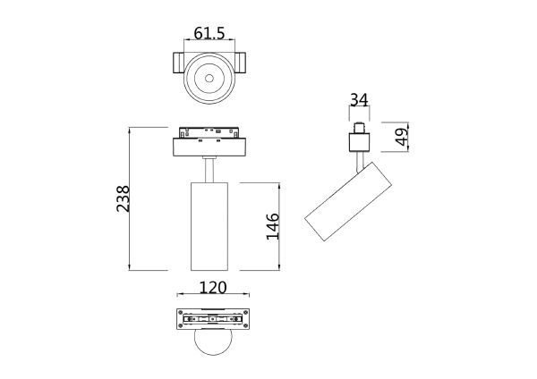 Трековый светильник Maytoni Magnetic track system TR019-2-15W4K-MG