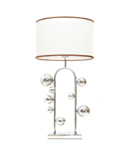 Настольная лампа Lumina Deco Fabi LDT 5528 CHR+WT