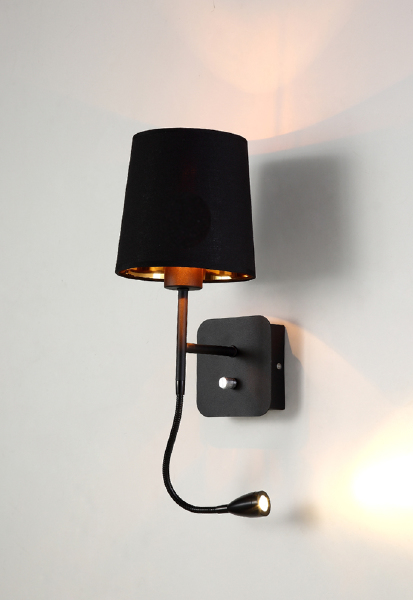 Настенное бра Crystal Lux Pablo PABLO AP2 BLACK/BLACK-GOLD