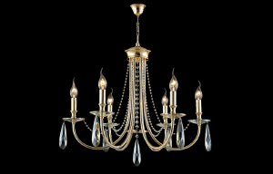 Подвесная люстра Crystal Lux Victoria VICTORIA SP6 GOLD/AMBER