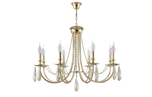 Подвесная люстра Crystal Lux Victoria VICTORIA SP8 GOLD/AMBER