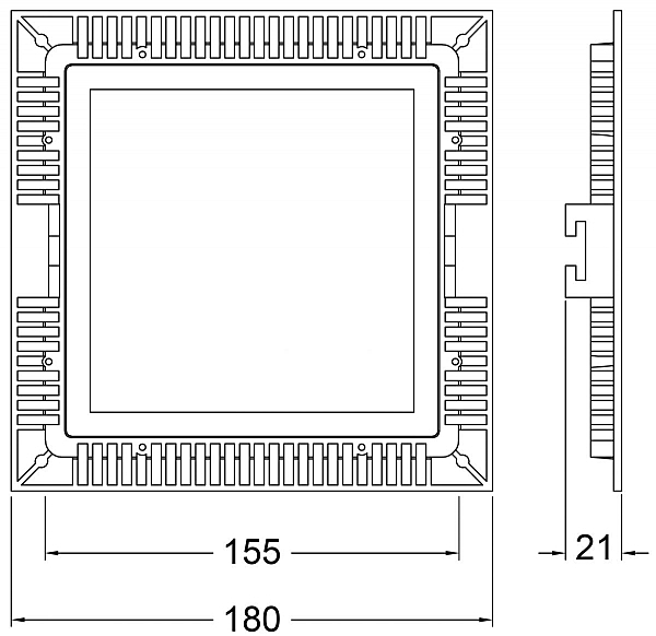 Встраиваемый светильник Deko-Light LED Panel Square 15 565159