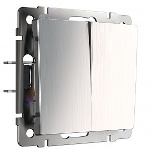 Выключатель Werkel W1120002/ Выключатель двухклавишный (глянцевый никель)