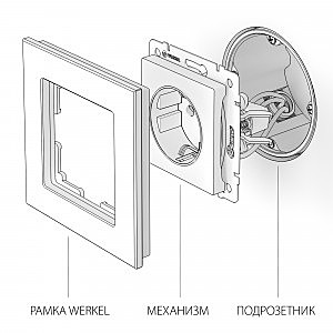 Розетка Werkel W1171003/ Розетка с заземлением (слоновая кость)