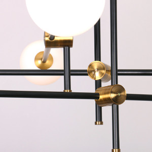 Потолочная люстра Delight Collection Bistro Globe 9389P/9 black/gold
