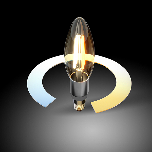 Светодиодная лампа Elektrostandard Умная лампа Свеча F C37 Е14 5W 3300К-6500К CCT+DIM (BLE1437)