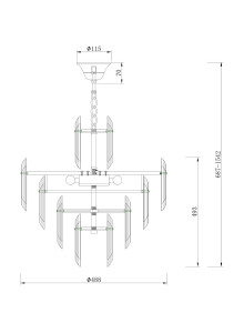 Подвесная люстра Maytoni Flare DIA200PL-06G