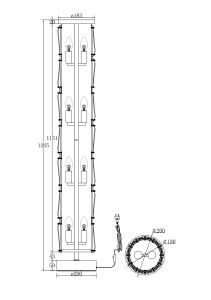 Торшер Maytoni Puntes MOD043FL-08G