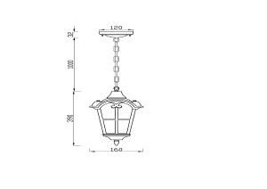 Уличный подвесной светильник Maytoni Albion O413PL-01BZ