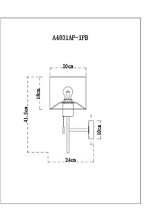 Настенное бра Arte Lamp Proxima A4031AP-1PB