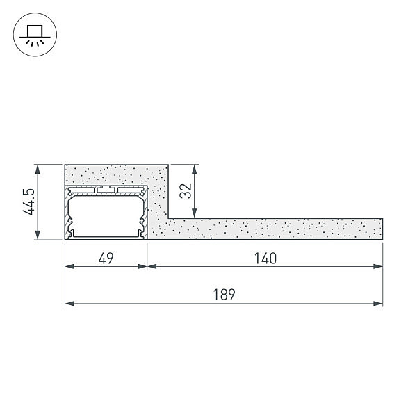 Гипсокартонный модуль Arlight SL-LINE 022265