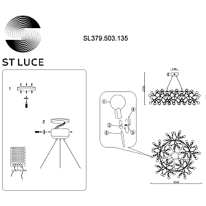 Подвесная люстра ST Luce Rafina SL379.503.135