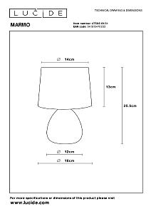 Настольная лампа Lucide Marmo 47508/81/31