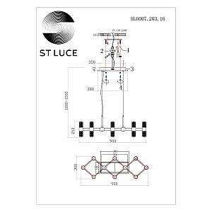 Подвесная люстра ST Luce Gemina SL6007.203.16