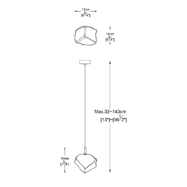 Светильник подвесной Zumaline Rock P0488-01F-F4FZ