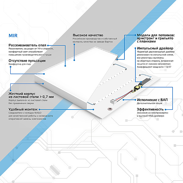 Встраиваемый светильник Gauss MiR G1-R3-00010-31G02-2003540