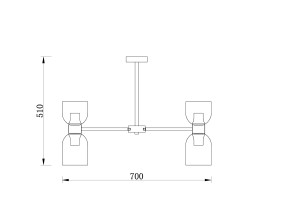 Люстра на штанге Freya Savia FR5203PL-10BS