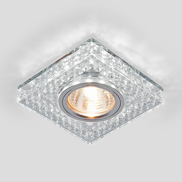 Встраиваемый светильник Elektrostandard Annuli 8391 MR16 CL/SL прозрачный/серебро для Леруа