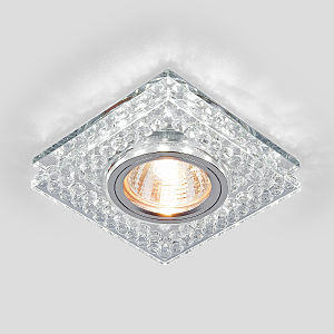 Встраиваемый светильник Elektrostandard Annuli 8391 MR16 CL/SL прозрачный/серебро для Леруа