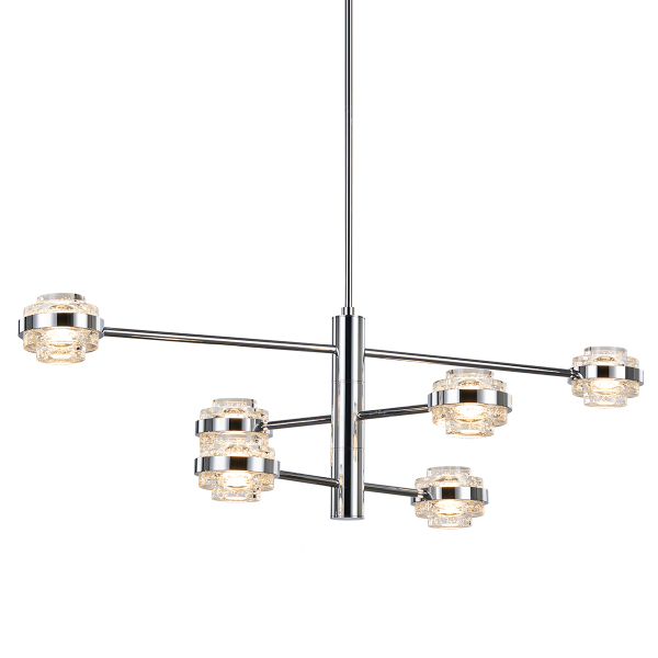 Люстра на штанге Delight Collection Indiana MX22030002-6A chrome/clear