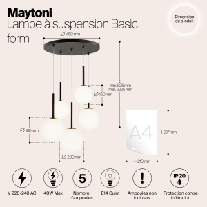 Светильник подвесной Maytoni Basic form MOD321PL-05B