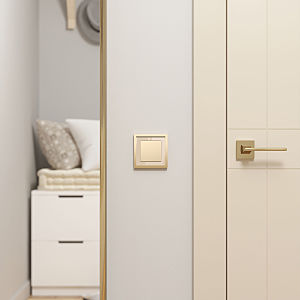 Рамка Werkel W0012851/ Рамка на 1 пост Baguette (айвори/латунь)