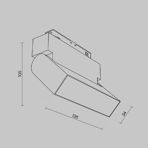 Трековый светильник Maytoni Basis Rot Gravity TR075-2-10W4K-B