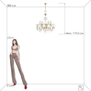 Подвесная люстра Loft It Grace 10203/12+8 White