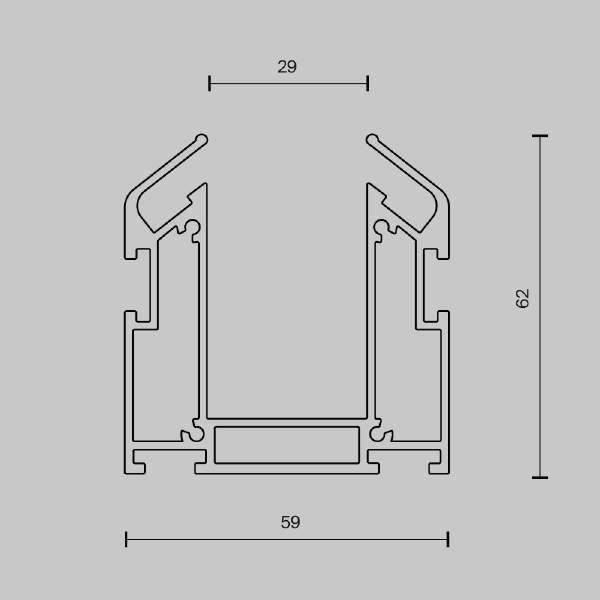 Профиль для шинопровода в натяжной потолок Maytoni Accessories for tracks Exility TRA034MP-212S