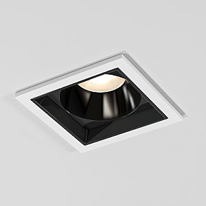 Встраиваемый светильник Elektrostandard Quadro 25085/LED 10W 4000K белый/чёрный жемчуг