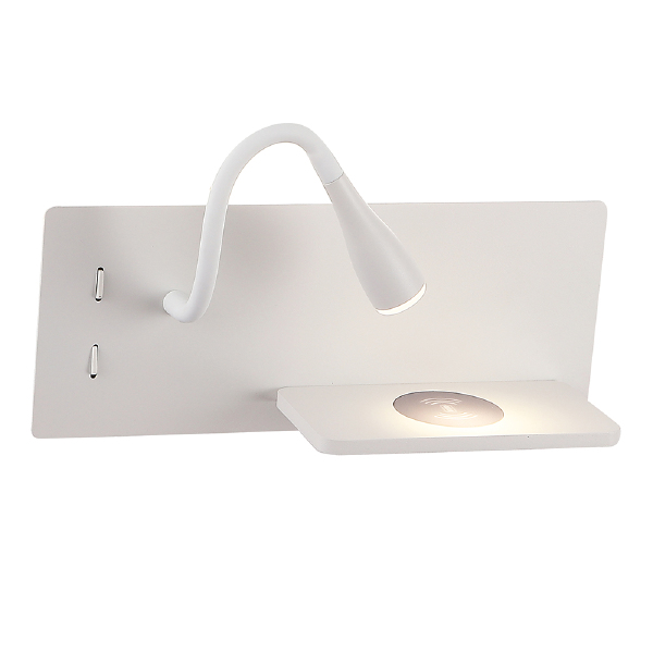 Настенный светильник Crystal Lux Clt 217w CLT 217W Qi+USB WH